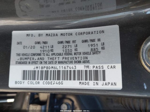 JM1BPBDM6L1167443 Mazda Mazda3 Preferred Package