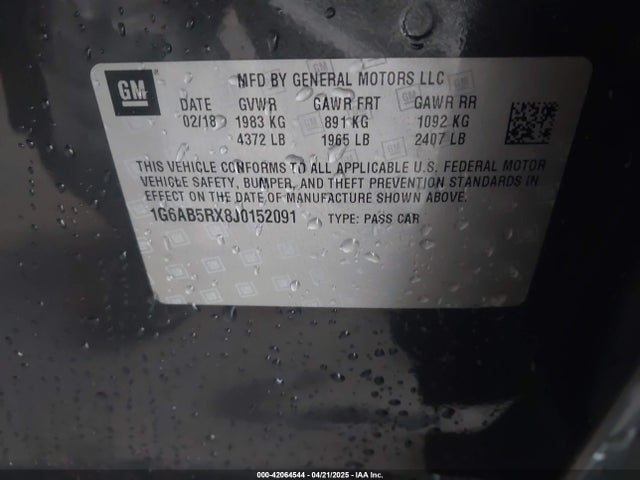 2018 CADILLAC ATS 1G6AB5RX8J0152091 Photo 8