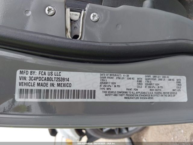 3C4PDCAB0LT253914 Dodge Journey Se Value