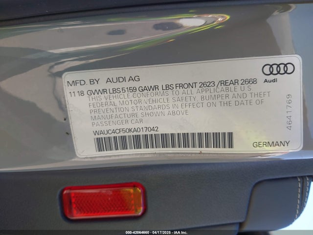 Audi S5 2019 WAUC4CF50KA017042 Image 9