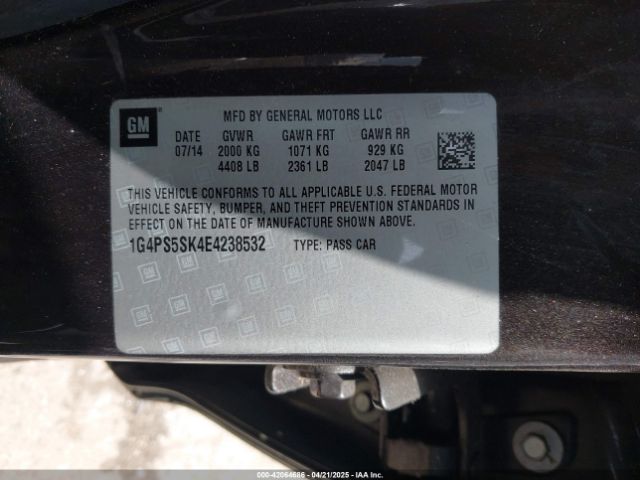 1G4PS5SK4E4238532 Buick Verano Leather Group