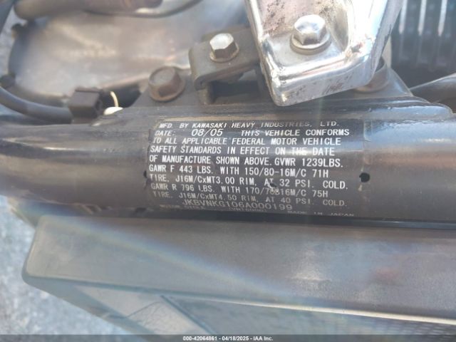 2006 KAWASAKI VN1600 JKBVNKG106A000199 Photo 9