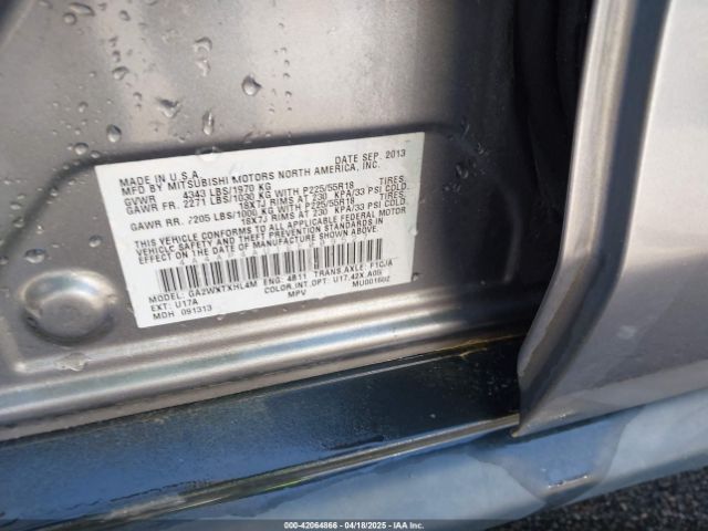 4A4AP4AU1EE009527 Mitsubishi Outlander Sport Se