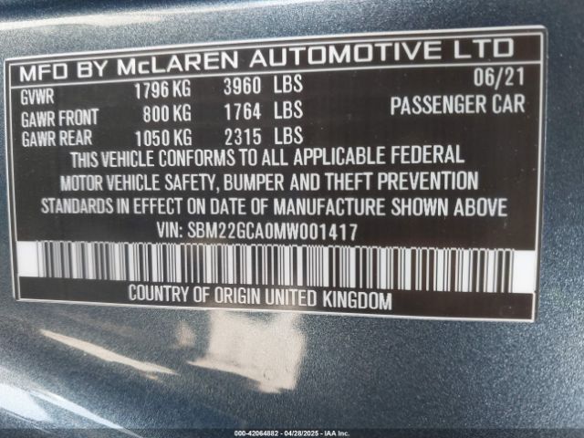 2021 MCLAREN GT SBM22GCA0MW001417 Photo 8