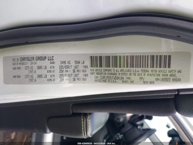 2015 JEEP CHEROKEE 1C4PJMCB1FW594104 Photo 8