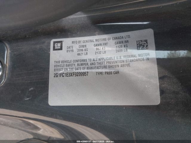 2G1FC1E3XF9209957 Chevrolet Camaro 1lt