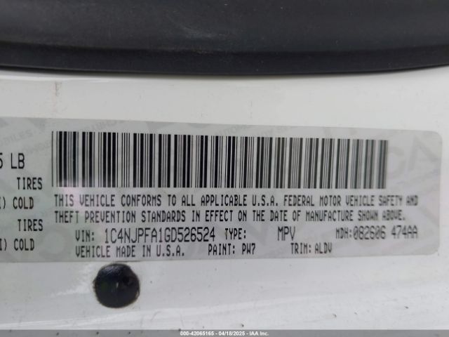1C4NJPFA1GD526524 Jeep Patriot High Altitude Edition