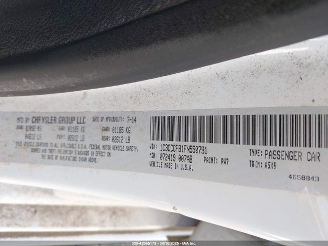 Chrysler 200 LX 2015 1C3CCCFB1FN550791 Image 9
