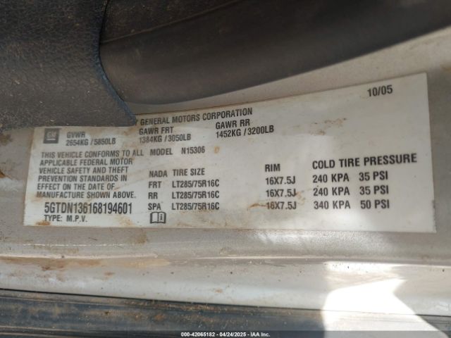 2006 HUMMER H3 SUV 5GTDN136168194601 Photo 8