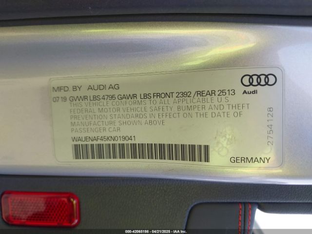 WAUENAF45KN019041 Audi A4 45 Premium