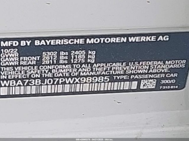 2023 BMW 540 WBA73BJ07PWX98985 Photo 8