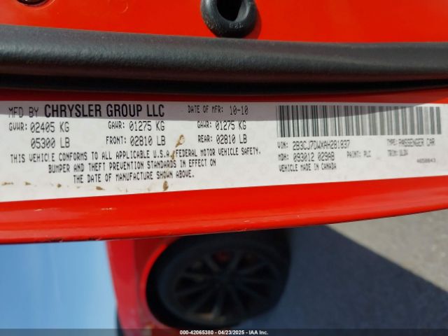 2010 DODGE CHALLENGER 2B3CJ7DWXAH281837 Photo 8