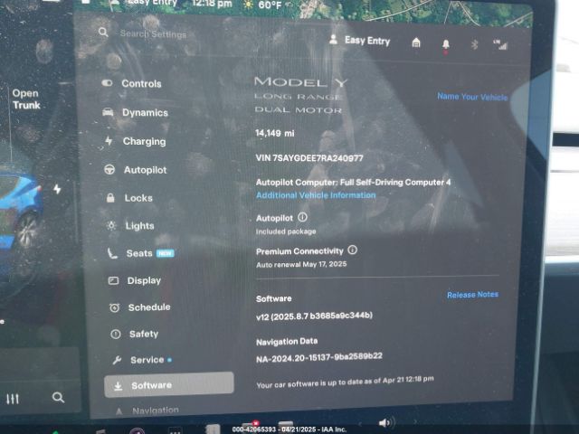 2024 TESLA MODEL Y 7SAYGDEE7RA240977 Photo 6