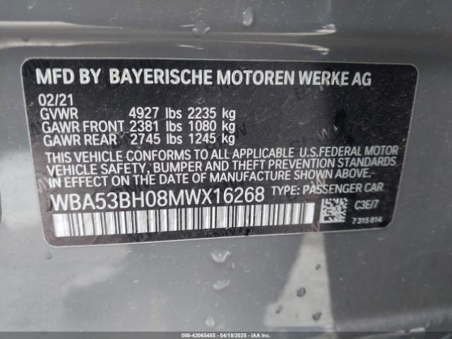 WBA53BH08MWX16268 BMW 530I