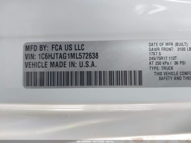 1C6HJTAG1ML572638 Jeep Gladiator California Edition 4x4