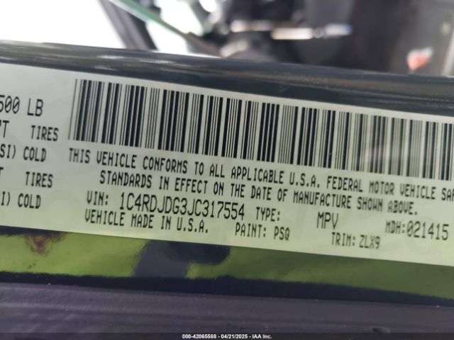 2018 DODGE DURANGO 1C4RDJDG3JC317554 Photo 8