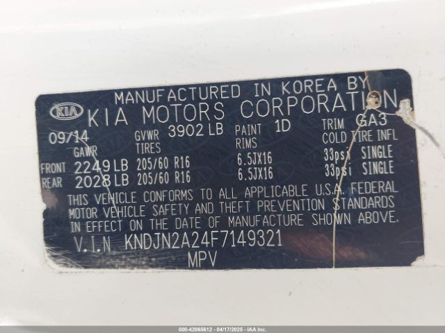 KNDJN2A24F7149321 KIA Soul