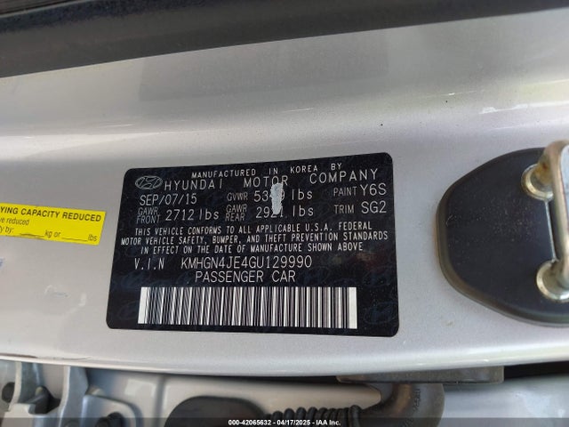 KMHGN4JE4GU129990 Hyundai Genesis 3.8
