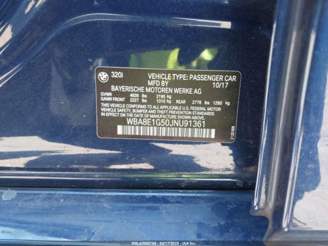 WBA8E1G50JNU91361 BMW 320i
