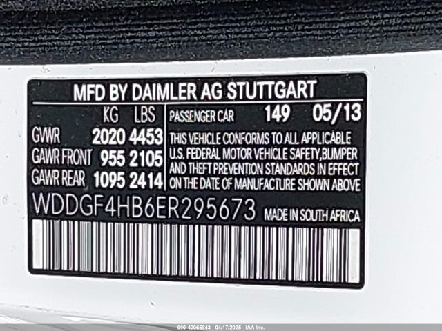 WDDGF4HB6ER295673 Mercedes-Benz C 250 Luxury/sport