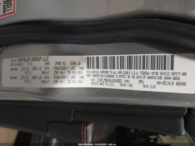 1C4PJMBS4EW254963 Jeep Cherokee Trailhawk