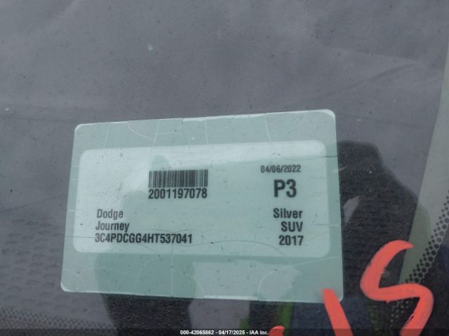 3C4PDCGG4HT537041 Dodge Journey Crossroad Plus