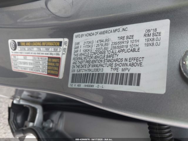 2019 ACURA RDX 5J8TC1H76KL008313 Photo 8