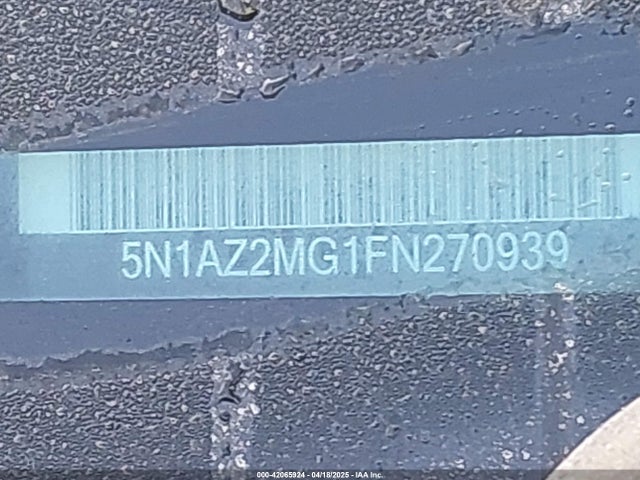 5N1AZ2MG1FN270939 Nissan MURANO SL