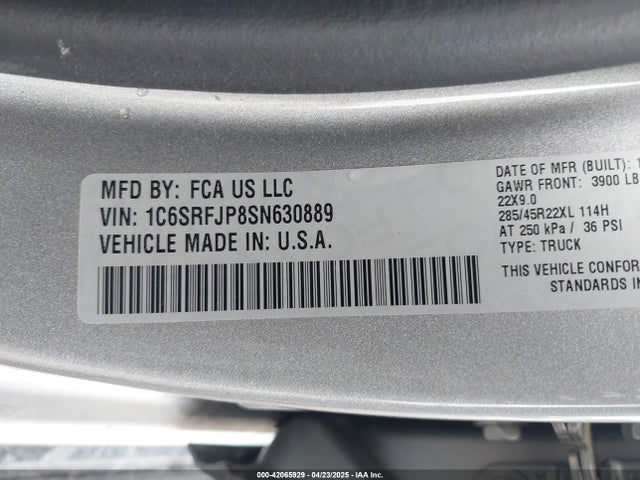 RAM 1500 2025 1C6SRFJP8SN630889 Image 9