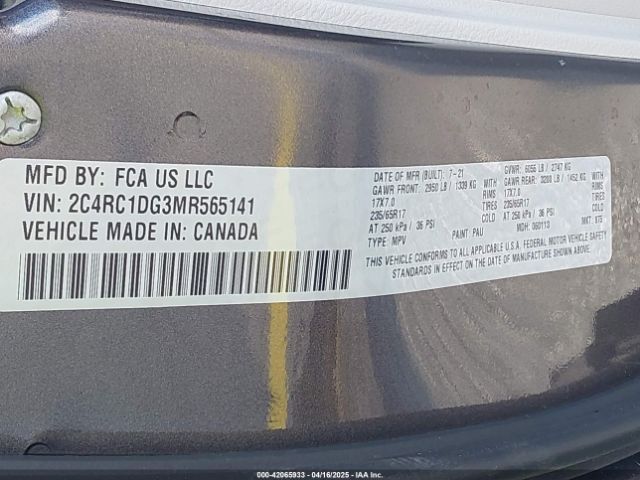 2021 CHRYSLER VOYAGER 2C4RC1DG3MR565141 Photo 8