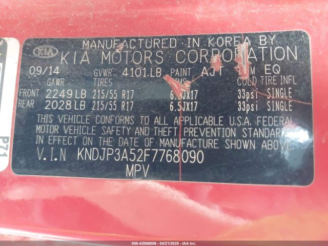 KNDJP3A52F7768090 KIA SOUL +