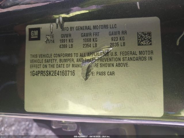1G4PR5SK2E4160716 Buick Verano Convenience Group