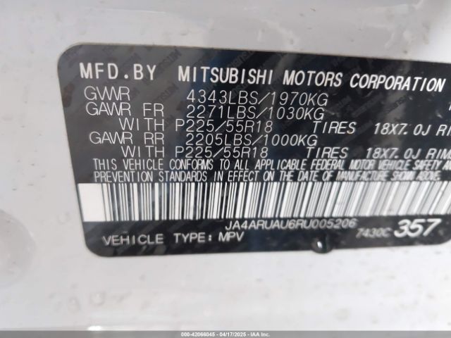 2024 MITSUBISHI OUTLANDER SPORT JA4ARUAU6RU005206 Photo 8