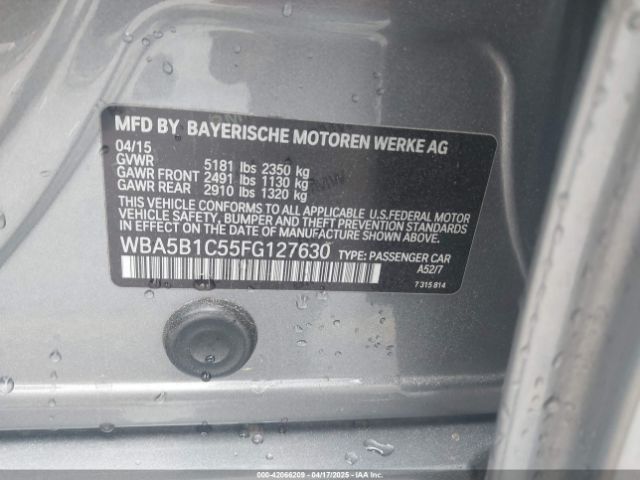 2015 BMW 535I WBA5B1C55FG127630 Photo 8
