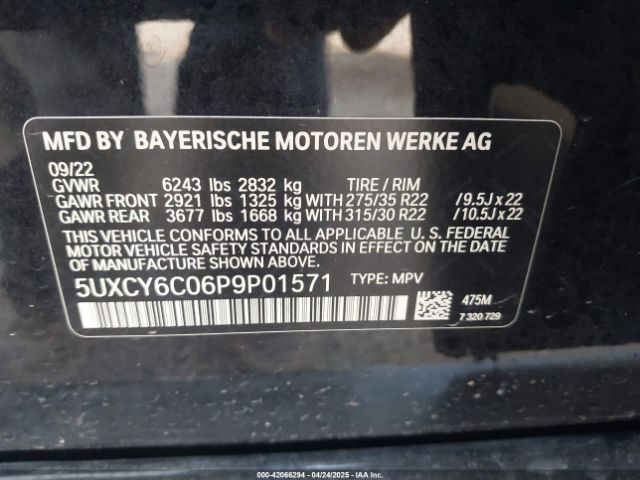 2023 BMW X6 5UXCY6C06P9P01571 Photo 8