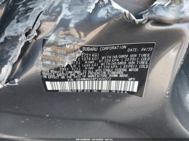 4S4WMAKD8P3434272 Subaru Ascent