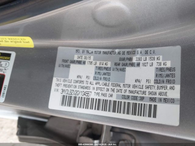 3MYDLBZV2GY104557 Scion IA
