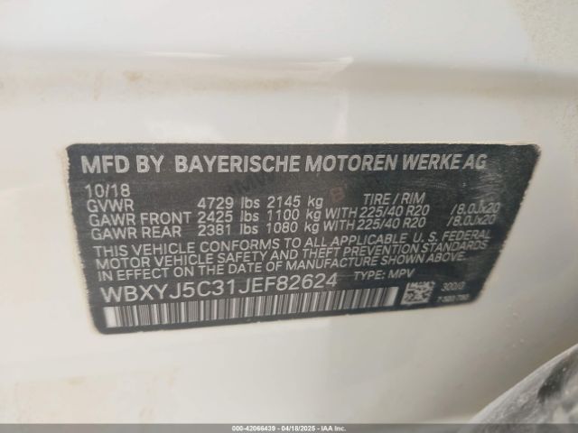 2018 BMW X2 WBXYJ5C31JEF82624 Photo 8