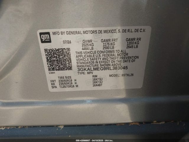 3GKALMEG9RL383045 GMC Terrain Fwd Sle