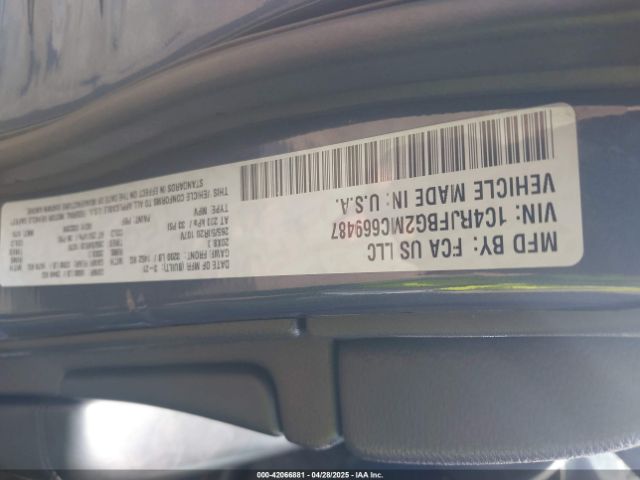 1C4RJFBG2MC669487 Jeep Grand Cherokee Limited X 4x4