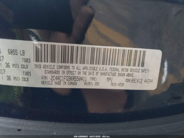 2019 CHRYSLER PACIFICA 2C4RC1FG5KR550411 Photo 8