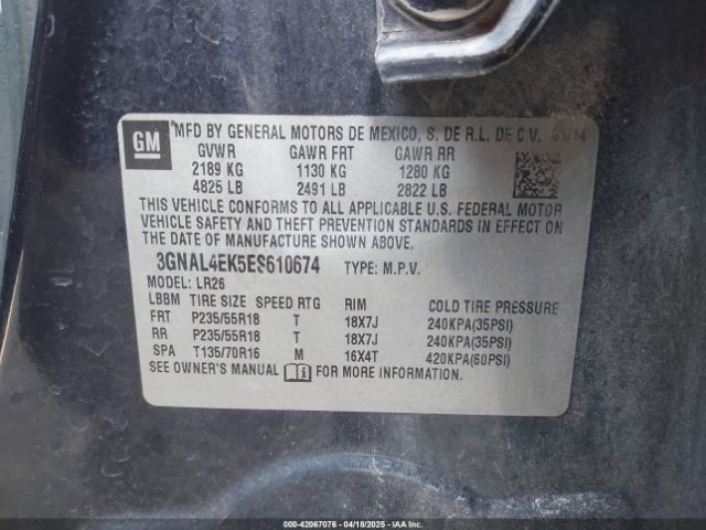 3GNAL4EK5ES610674 Chevrolet Captiva Sport Ltz