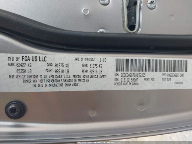 2C3CCAGG7GH152395 Chrysler 300 300s