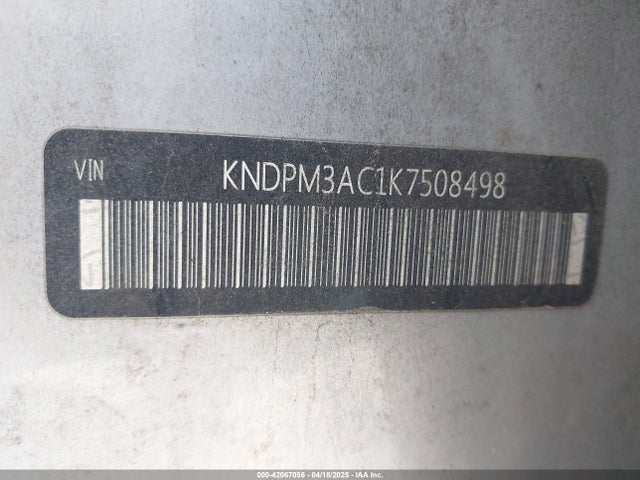 KNDPM3AC1K7508498 KIA Sportage Lx