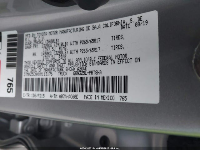 3TMAZ5CNXKM113176 Toyota Tacoma Trd Sport