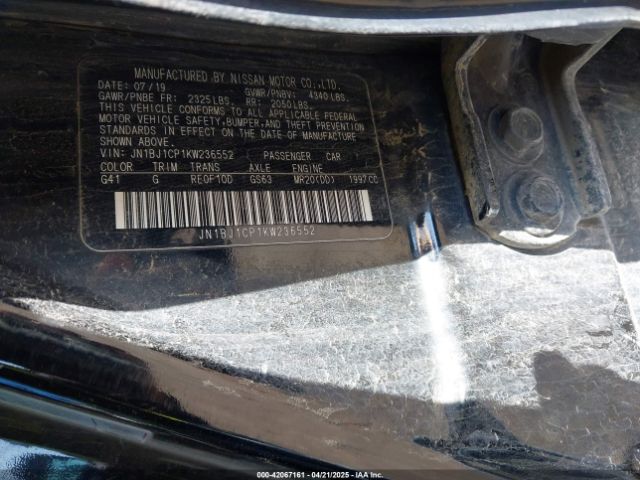 JN1BJ1CP1KW236552 Nissan Rogue Sport Sv