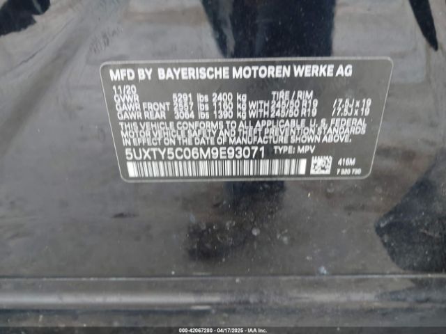 5UXTY5C06M9E93071 BMW X3 Xdrive30i