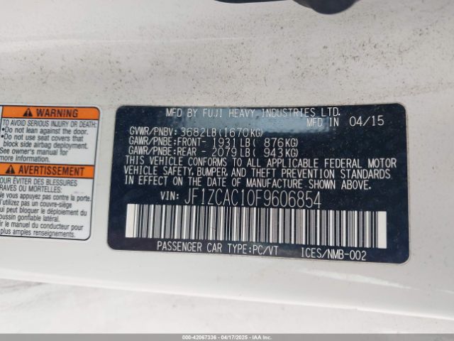 2015 SUBARU BRZ JF1ZCAC10F9606854 Photo 8