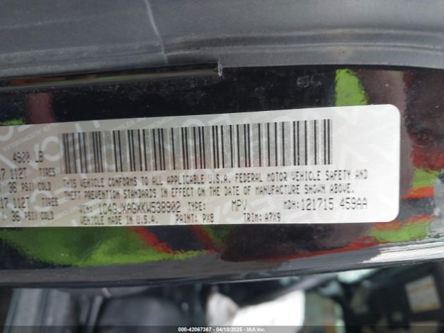 2019 JEEP WRANGLER 1C4GJXAGXKW538902 Photo 8