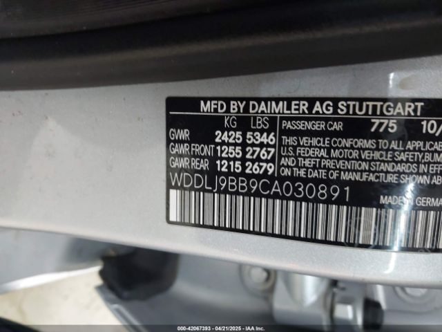 2012 MERCEDES-BENZ CLS 550 WDDLJ9BB9CA030891 Photo 8